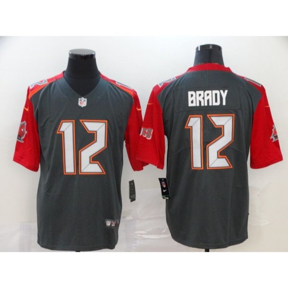 Nike Tops Women Tampa Bay Buccaneers Tom Brady Gray Jersey